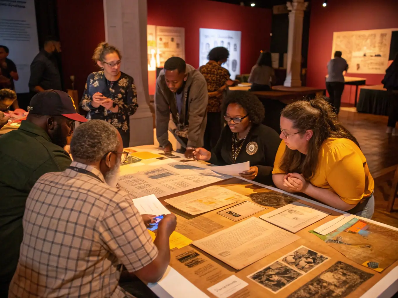 A photograph of participants actively engaged in an ARPA-led educational workshop, learning about local history and preservation techniques.