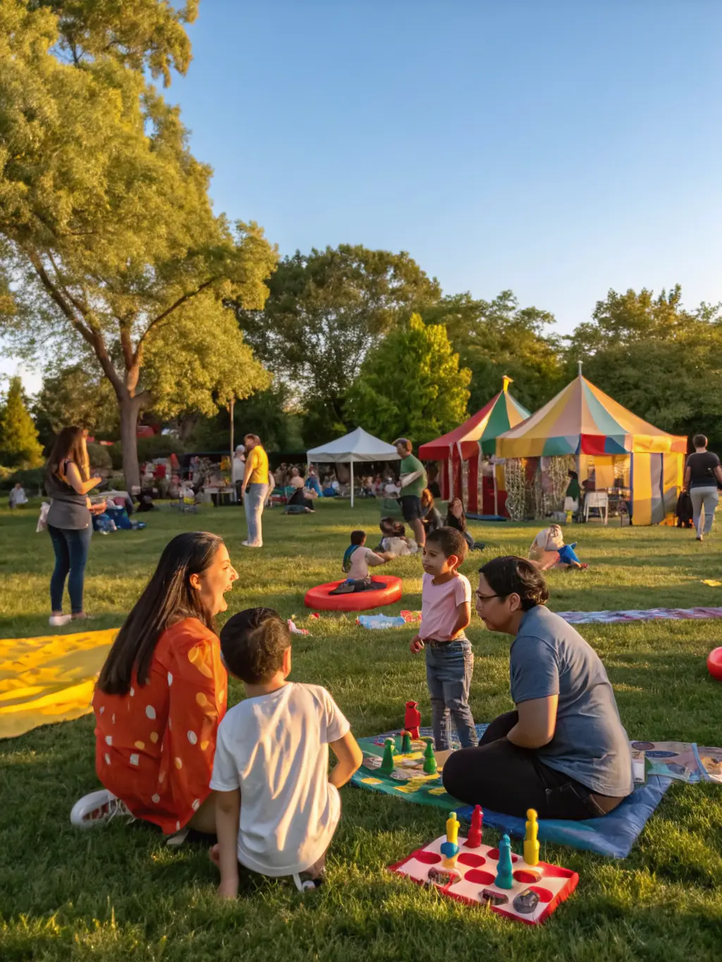 A community event at a historical site, with people of all ages participating in activities and learning about local history, reflecting ARPA's community engagement efforts.